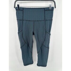 Lululemon Wunder Under Leggings Textured Ziggy Wee Green Size 6